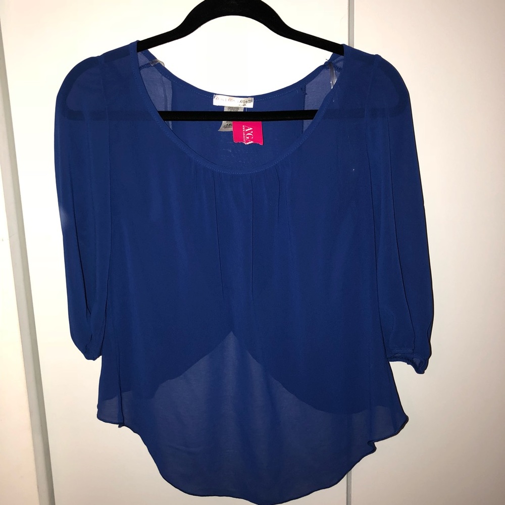 Royal Blue Blouse